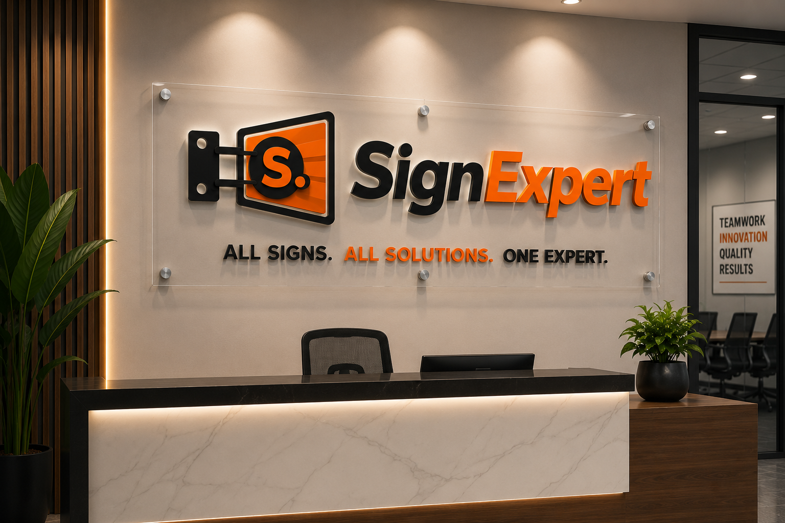 Acrylic Office Sign example concept